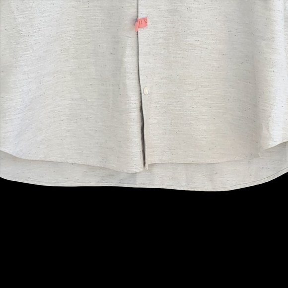 Bonobos Shirt Men's L Light Gray Blue Fleck Button Drop Tail Long Sleeve Cotton - Picture 6 of 9